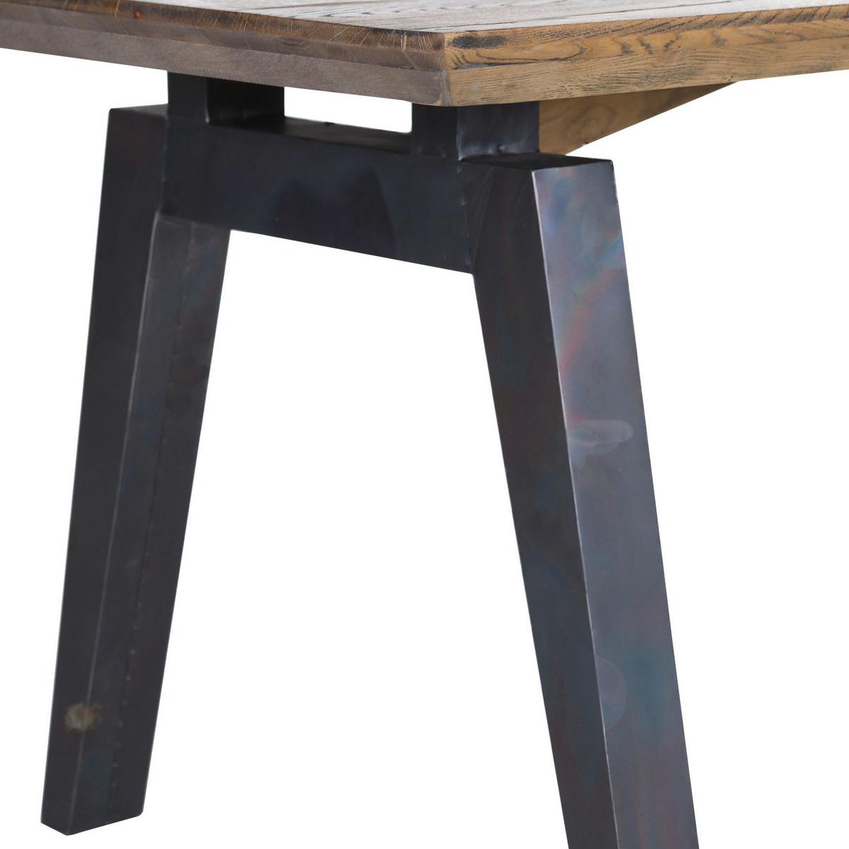 Esstisch Dexter - Graublau/Eichefarben, MODERN, Holz/Metall (240/100/77cm) - Livetastic