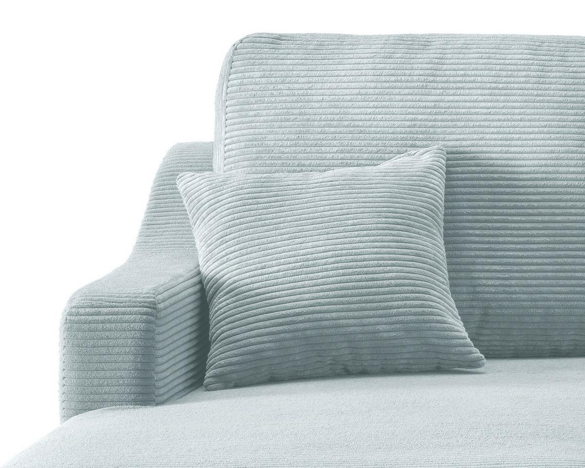 Ecksofa Valentina - Naturfarben/Hellblau, Design, Textil (150/228cm) - P & B