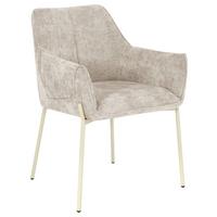 Armlehnstuhl Alea Chenille Beige, B: 62 cm - Beige, MODERN, Holz/Textil (62/83/62cm) - MID.YOU