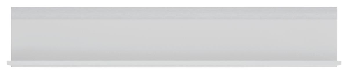Nístěnná police NOVI barva bílá - bílá, Moderní, kompozitní dřevo (130/24/22cm) - Premium Living