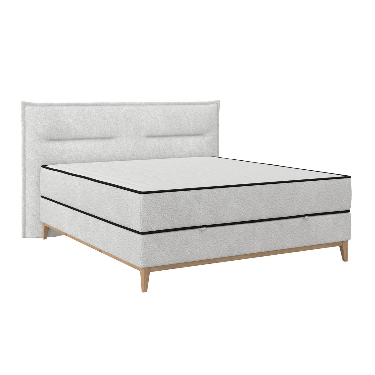Boxbett Smile inkl. Matratze 180x200 - Silberfarben, KONVENTIONELL, Holz/Holzwerkstoff (180/200cm) - James Wood