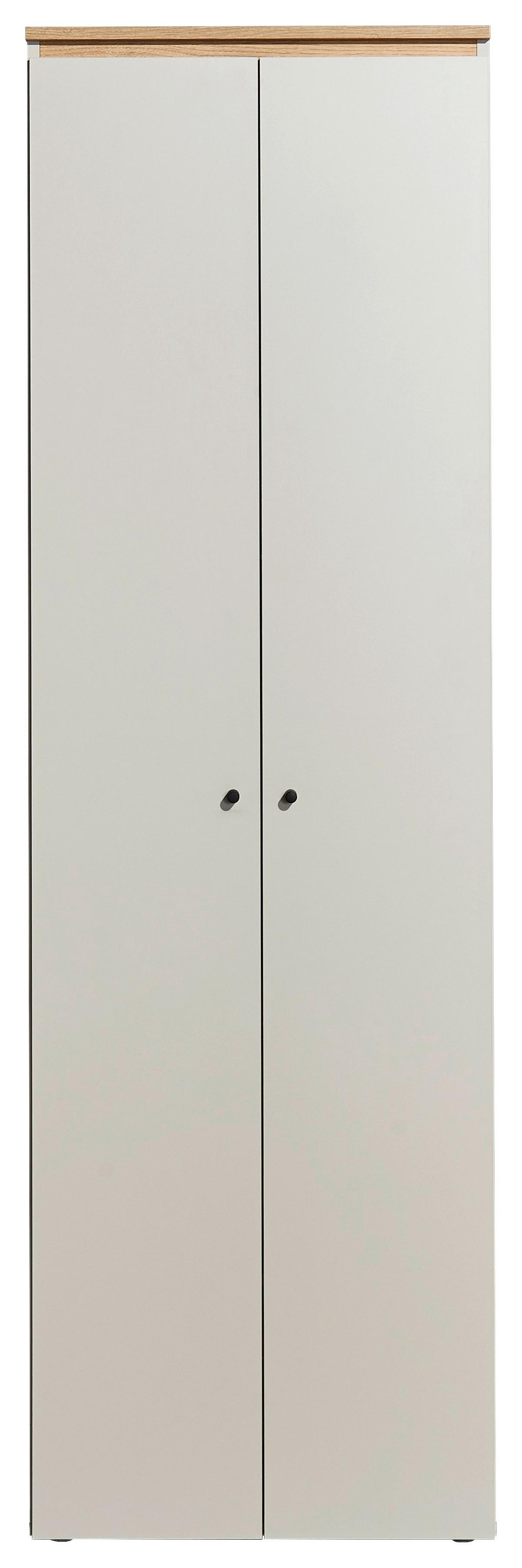 Előszobaszekrény Lime 60/196cm - kasmírszínű/tölgyfa színű, Trend, faalapú anyag (60/196/38cm) - Livetastic