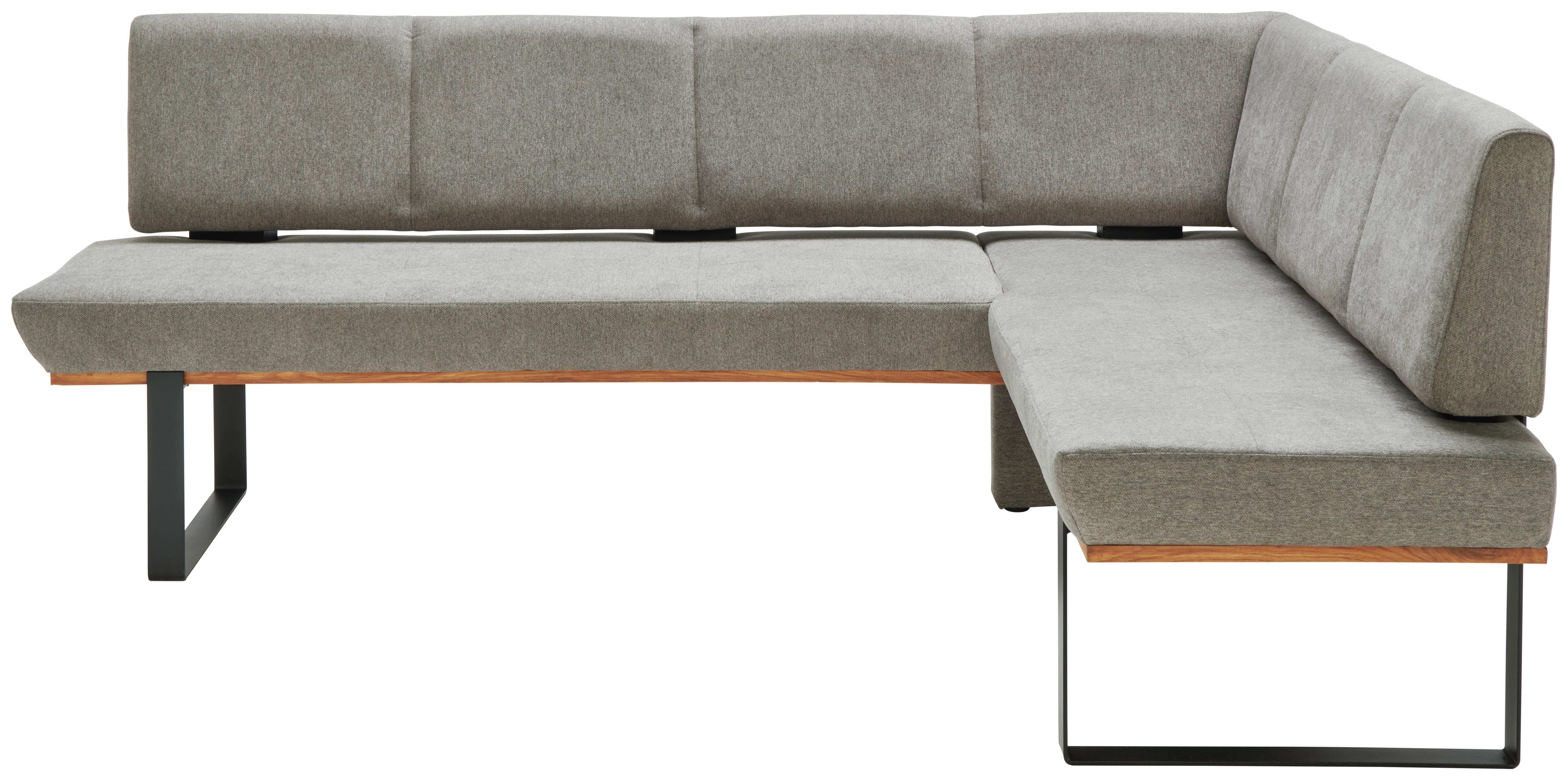 Eckbank Dunkelgrau/Schwarz Tristan 225x175 cm - Schwarz/Grau, MODERN, Holz/Textil (225/175cm) - James Wood