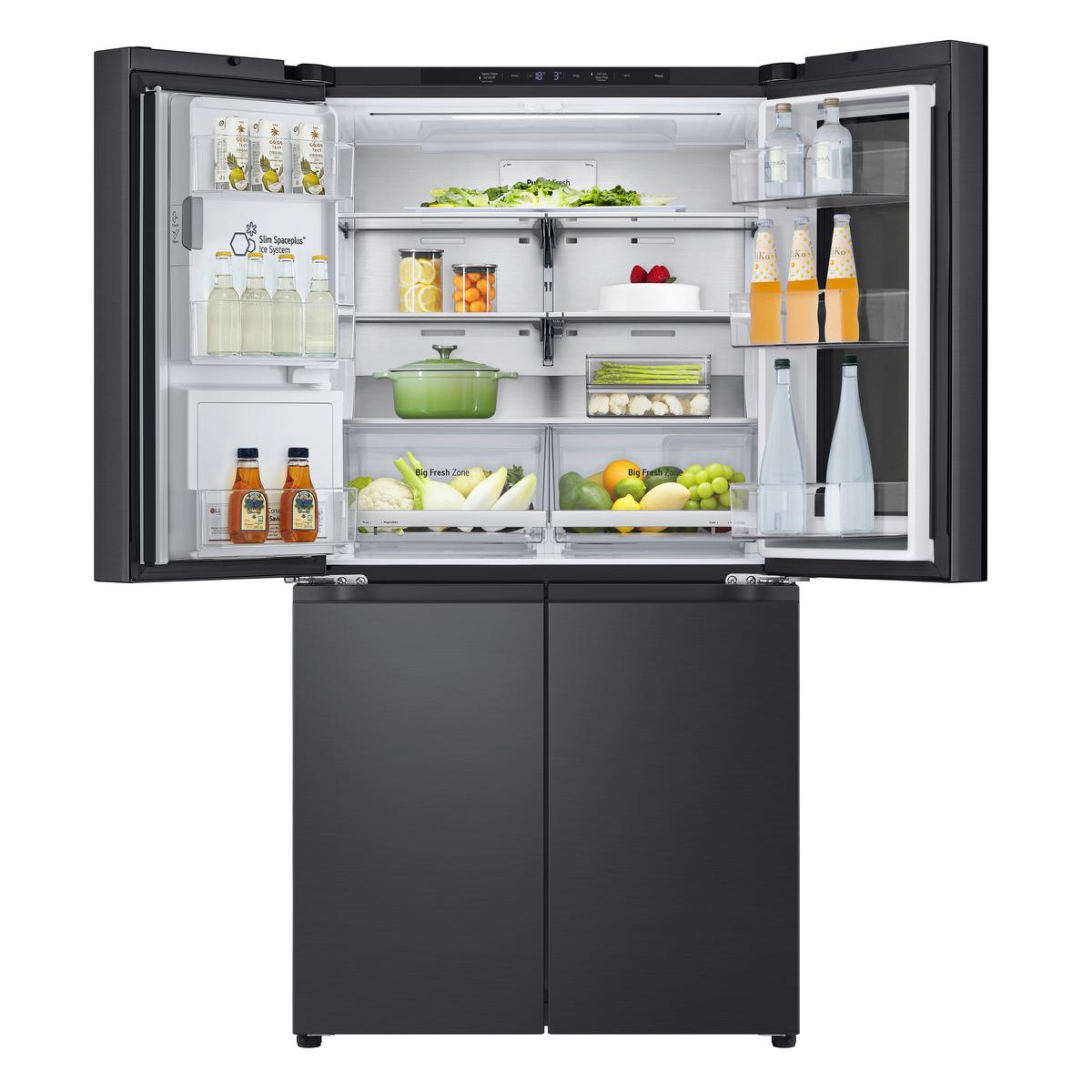 Side-By-Side Gmg960evje - Schwarz, Basics, Glas/Kunststoff (91,4/179,2/72,9cm) - LG
