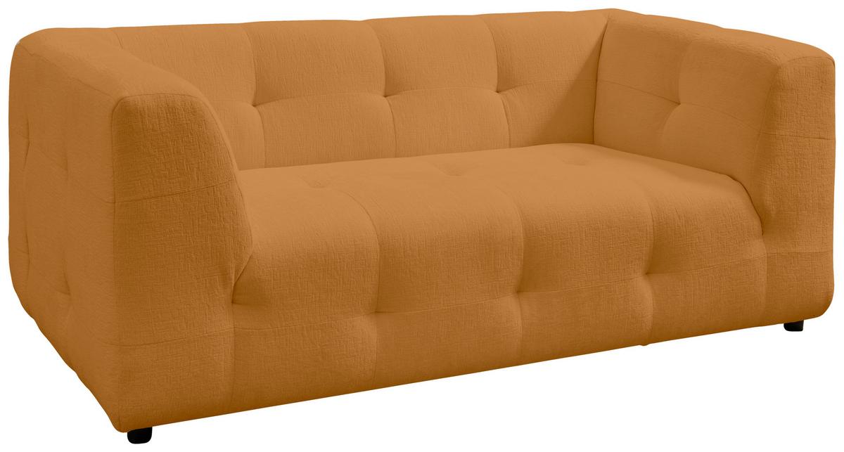 2-Sitzer-Sofa Velice, Goldfarben B: 184 cm - Goldfarben/Schwarz, Design, Textil (184/72/95cm) - Livetastic