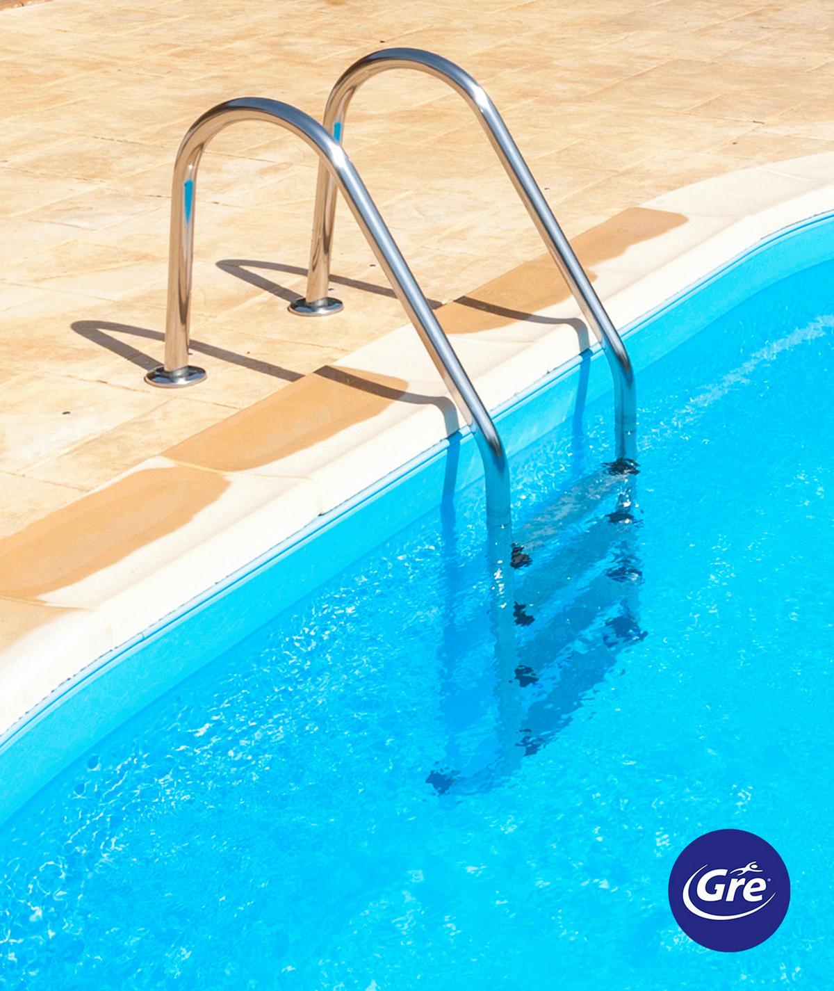 Poolleiter Leiter - Alufarben, KONVENTIONELL, Metall (183cm) - Gre