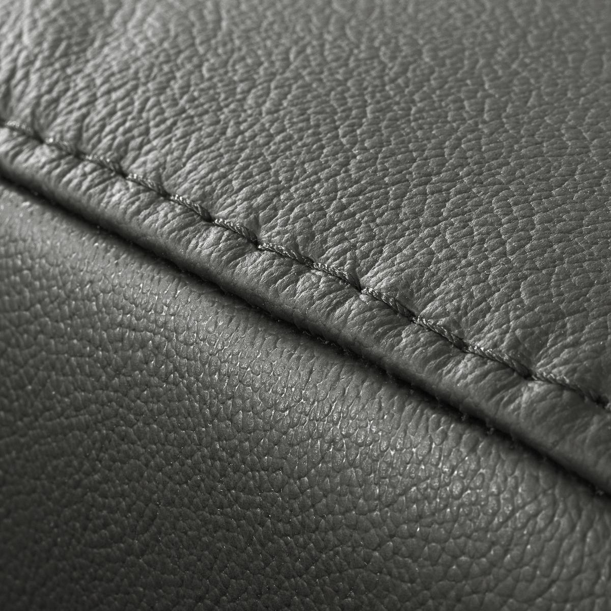 Ecksofa Torino Teilleder Anthrazit 247x173 - Anthrazit/Schwarz, Design, Leder/Textil (247/173cm) - Livetastic