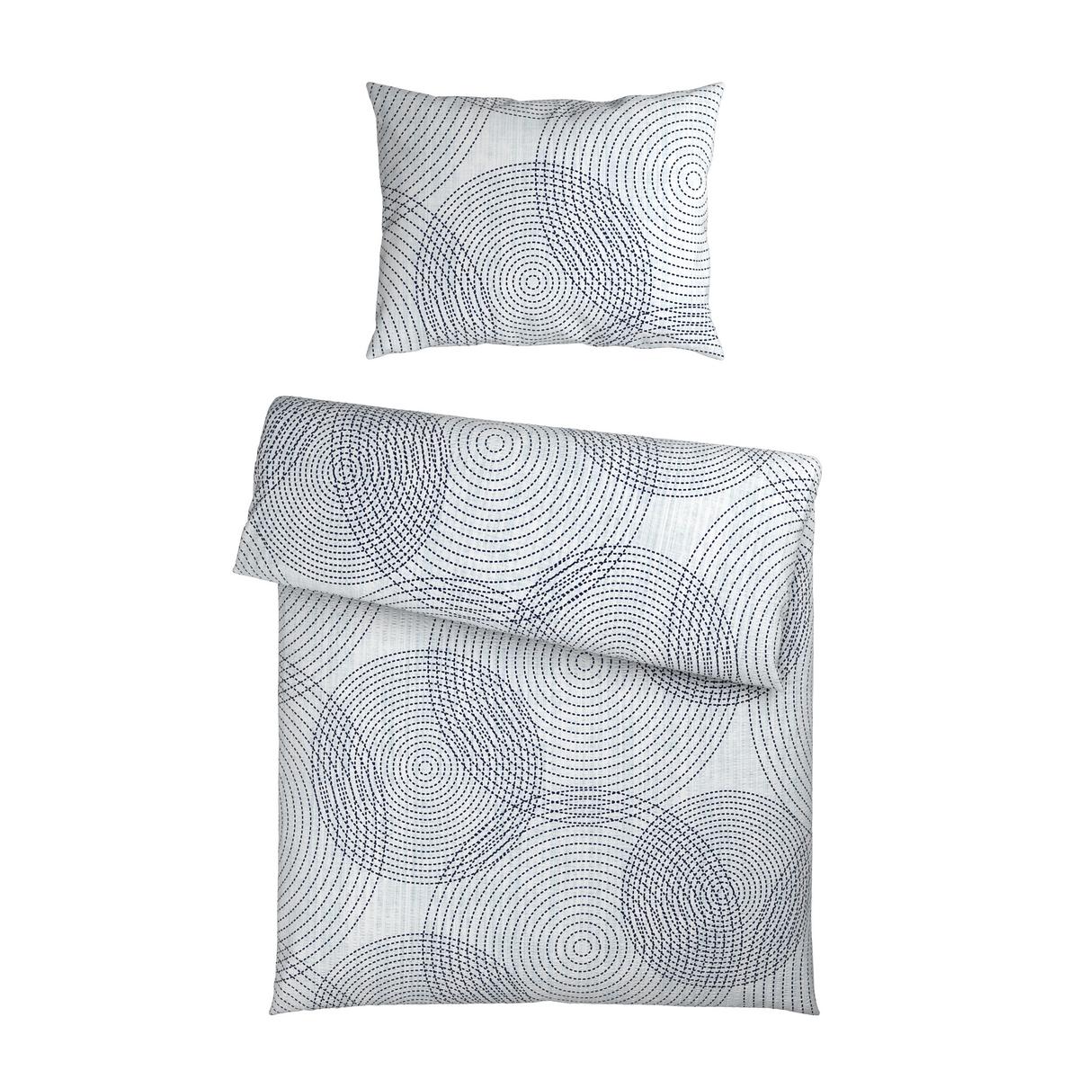 Bettwäsche Tilda - Blau/Schwarz, MODERN, Textil - Luca Bessoni