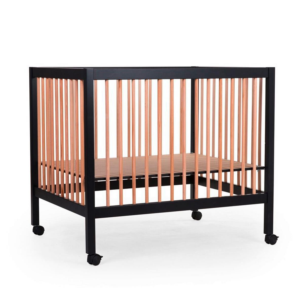 Laufgitter höhenverstellbar Schwarz, Naturfarben, L: 98 cm - Schwarz/Naturfarben, KONVENTIONELL, Holz/Kunststoff (98/78/82cm) - Childhome