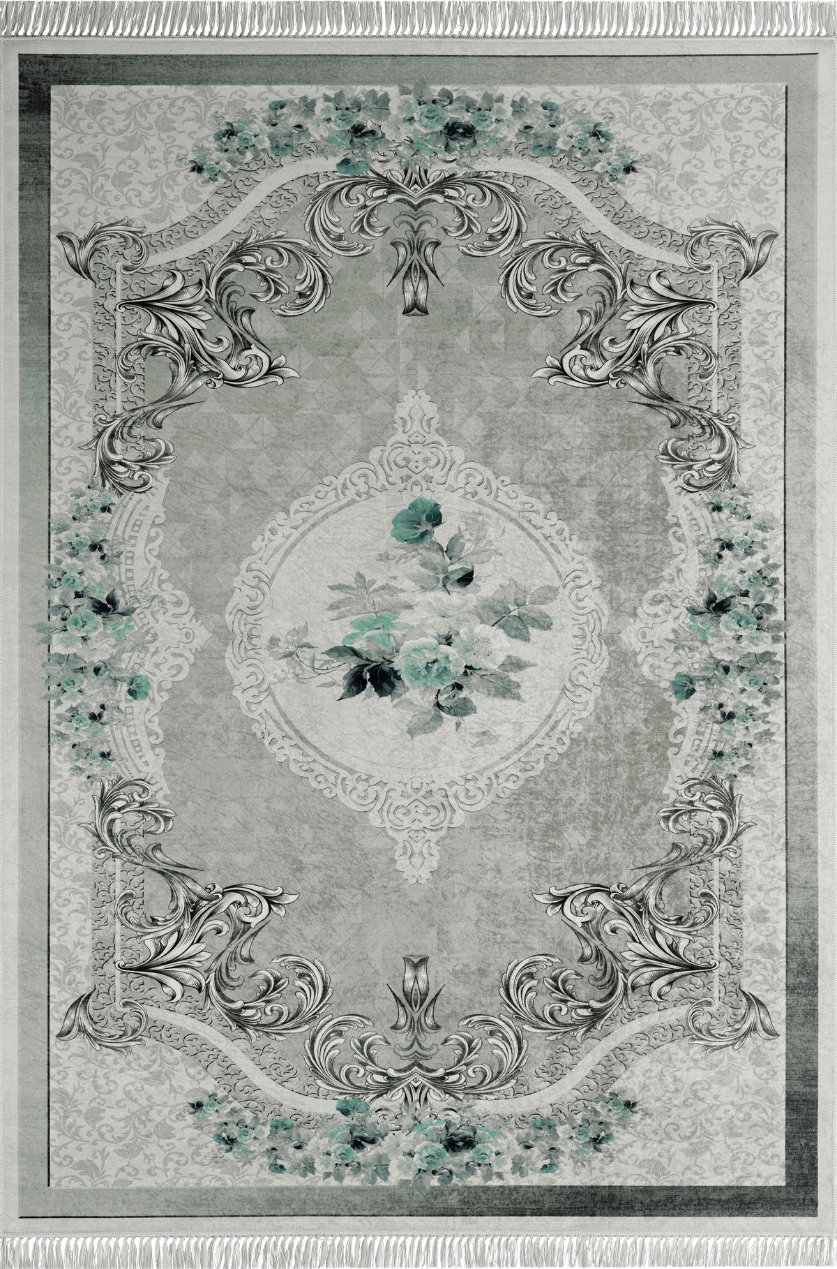 Teppich Grau/blau Erika 160x230 Cm - Blau/Grau, Basics, Kunststoff (160/230cm) - James Wood