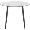 Esstisch Danny Schwarz, Transparent L: 100cm - Transparent/Schwarz, Design, Glas/Metall (100/75/100cm) - MID.YOU