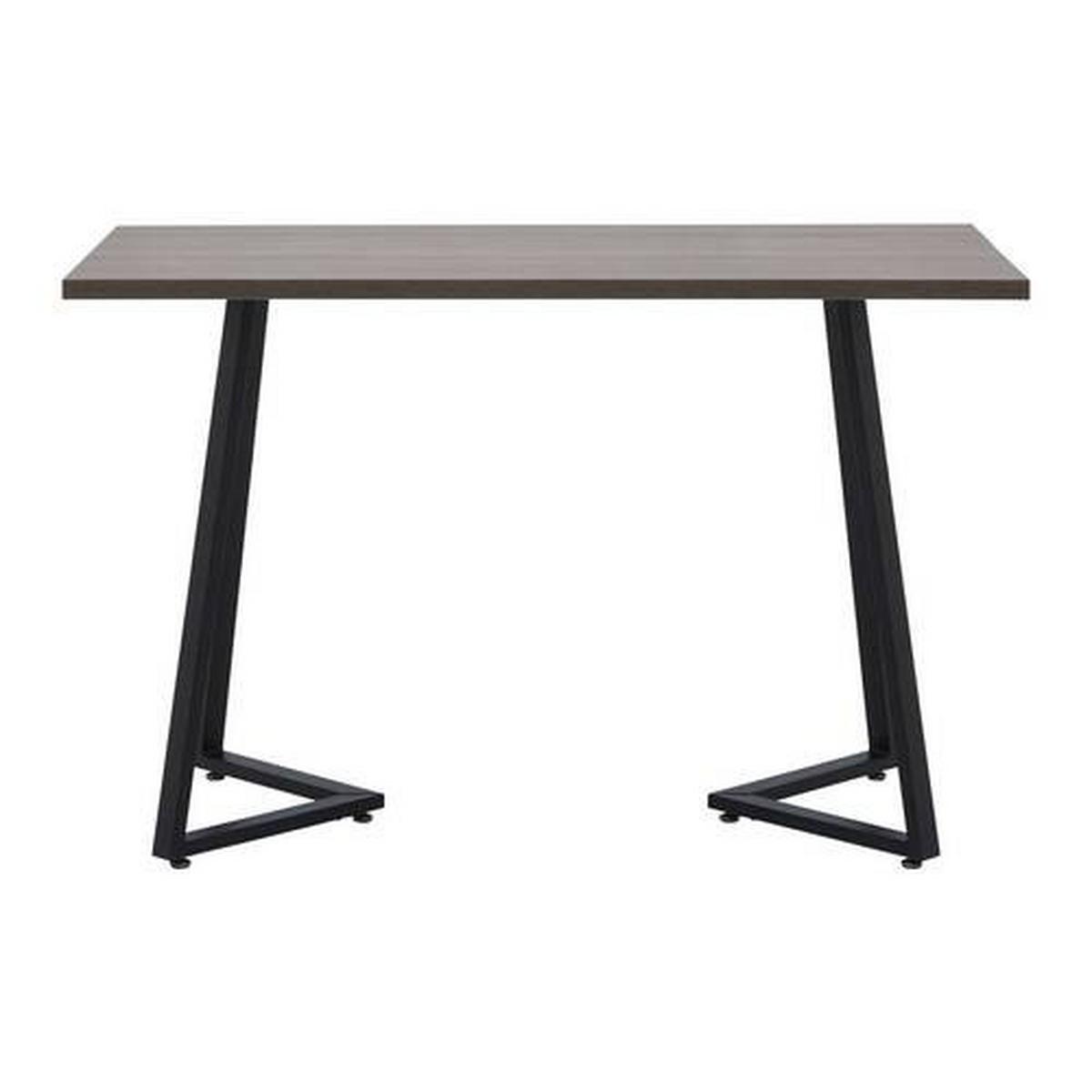 Písací stôl CAROLINA 120x60  cm - čierna/farba vlašského orecha, Modern, kov (120/60/75cm) - Bessagi Home
