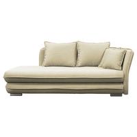 Liege Latte Cremefarben Inkl. Bettkasten Ottomane Rechts - Silberfarben/Creme, Design, Textil (224/84/99/107cm) - MID.YOU