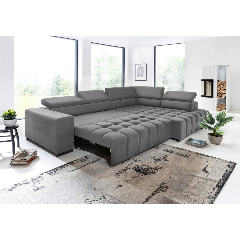 Eckschlafsofa Elias Neu mit Schlaffunktion Grau 307x201 cm