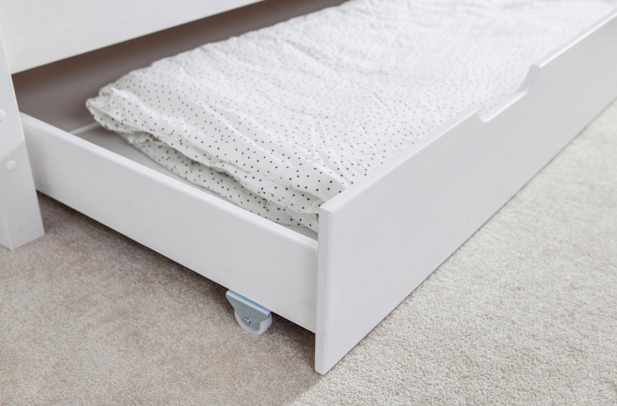 Hausbett Kay - Weiß/Naturfarben, MODERN, Holz/Textil (80/160cm) - MID.YOU