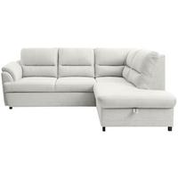 Ecksofa mit Schlaffunktion & Bettkasten Gusto Ecru - Ecru/Greige, Basics, Textil (240/200cm) - MID.YOU