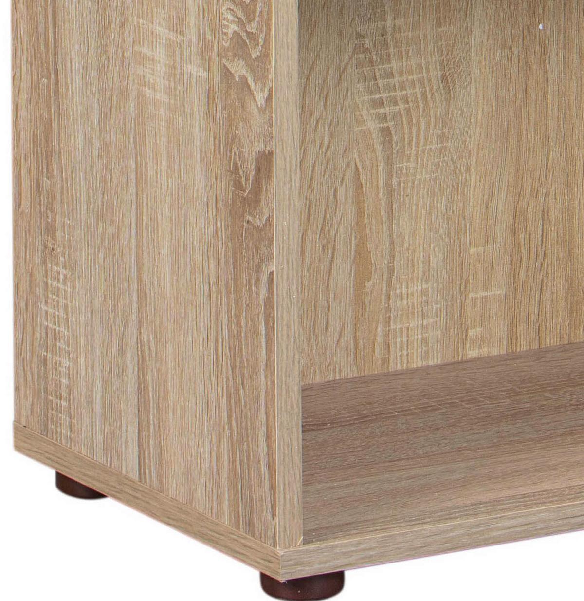 Regal Parini 1 B 60cm, Eiche Dekor - Schwarz/Sonoma Eiche, Basics, Holzwerkstoff (60/110/30cm) - MID.YOU