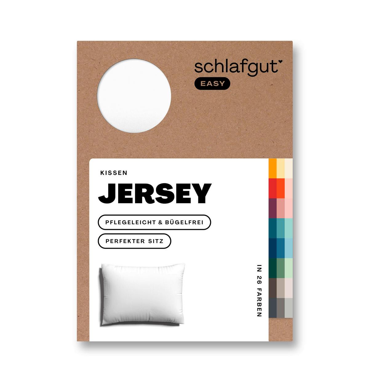 KOPFPOLSTERBEZUG EASY JERSEY - Weiß, Basics, Textil (60/80cm) - Schlafgut