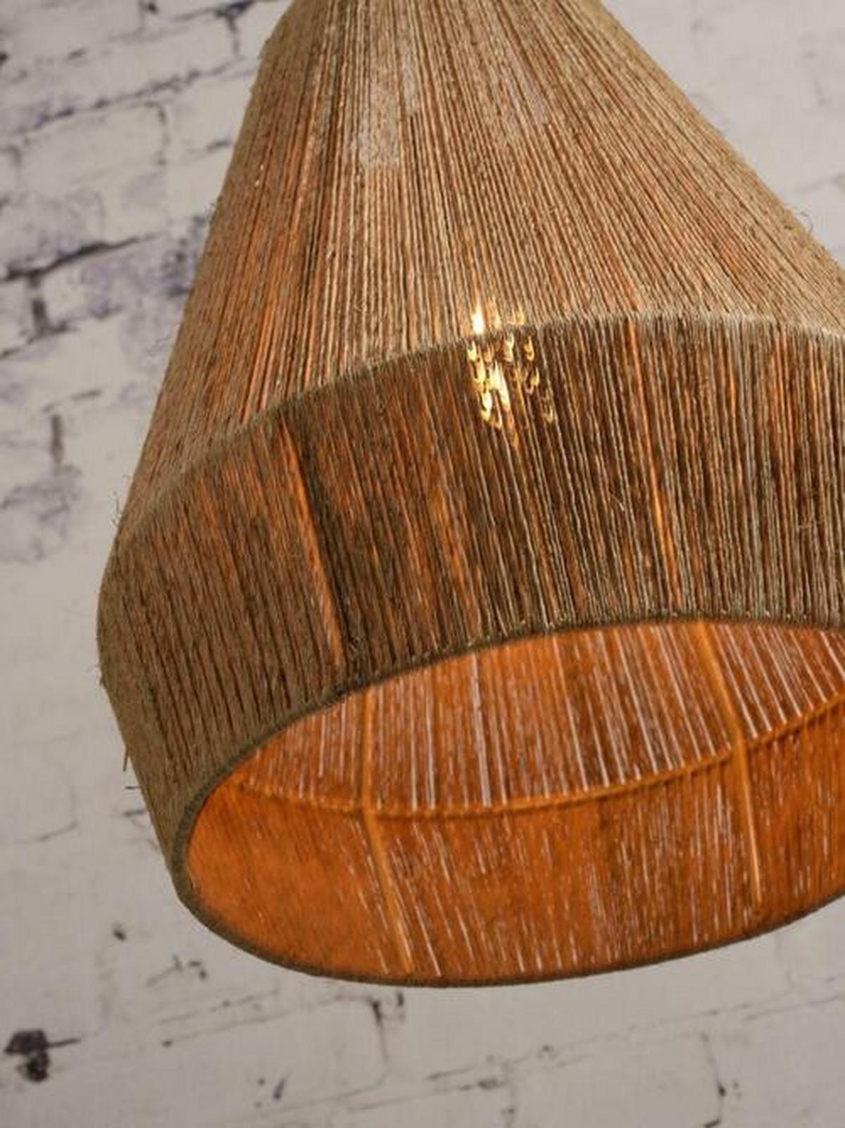 Hängeleuchte Iguazu H: 47 Cm 1-Flammig Höhenverstellbar - Hellbraun/Schwarz, Natur, Naturmaterialien/Kunststoff (40/47cm) - Good & Mojo