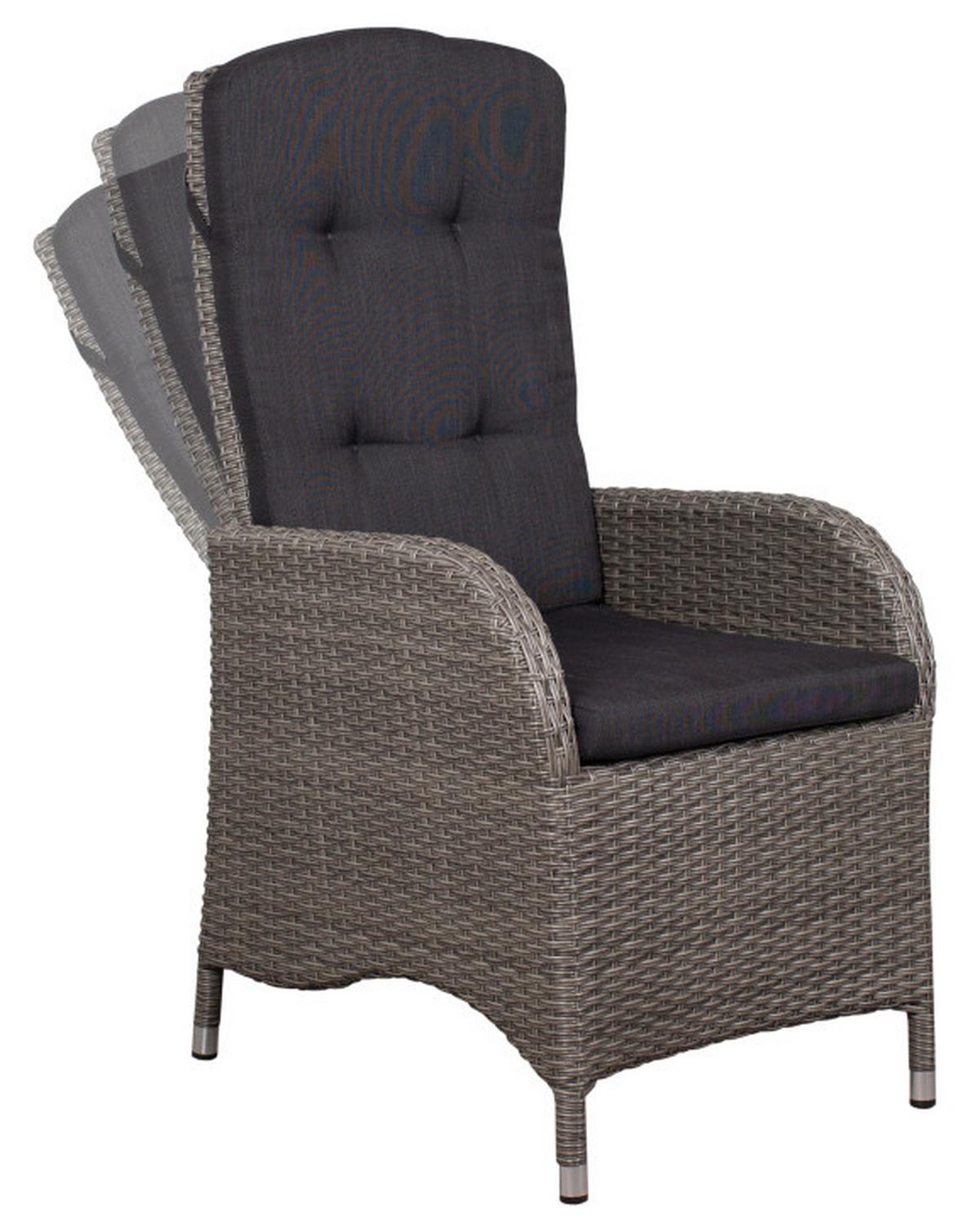 Garten-Relaxsessel Juan Aluminium mit Kissen - Basics (60/110/68cm) - Gardenson