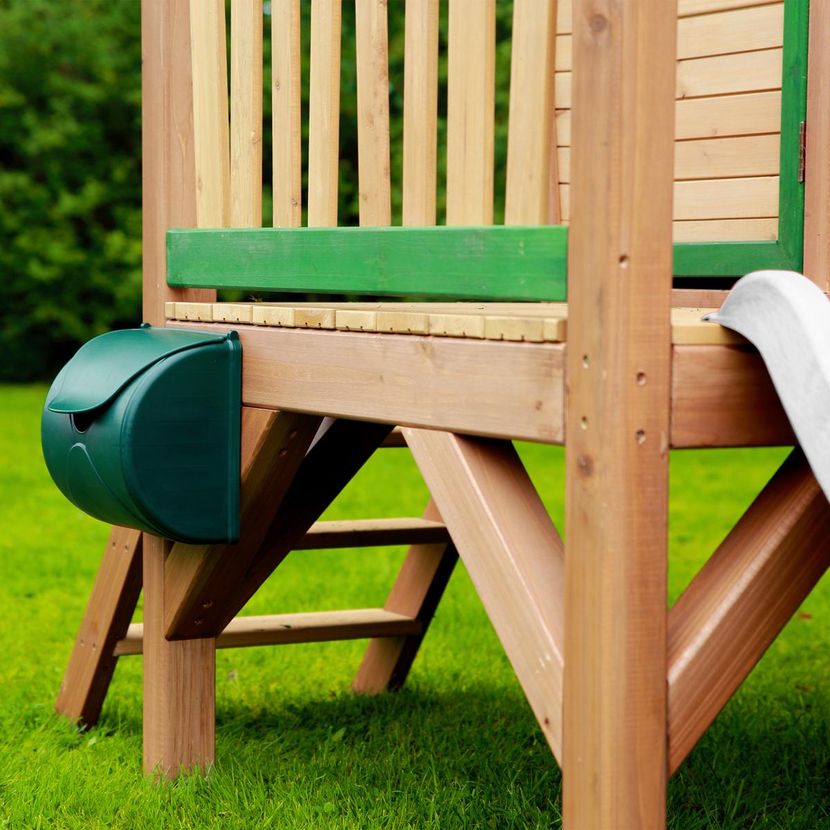 Spielhaus A030.045.90 - Weiß/Braun, KONVENTIONELL, Holz/Kunststoff (264/203/177cm) - Ambia Garden