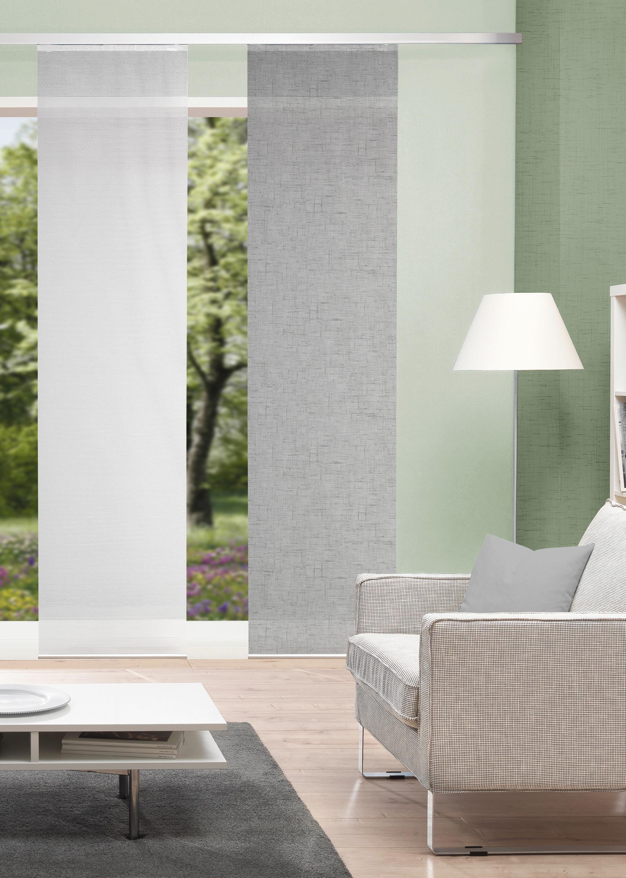 Flächenvorhang Pive - Silberfarben, Basics, Textil (60/260cm)