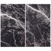 Krycí deska na sporák Marble, 2-dielna, 30/52cm - černá, Moderní, sklo (30/52cm) - Premium Living