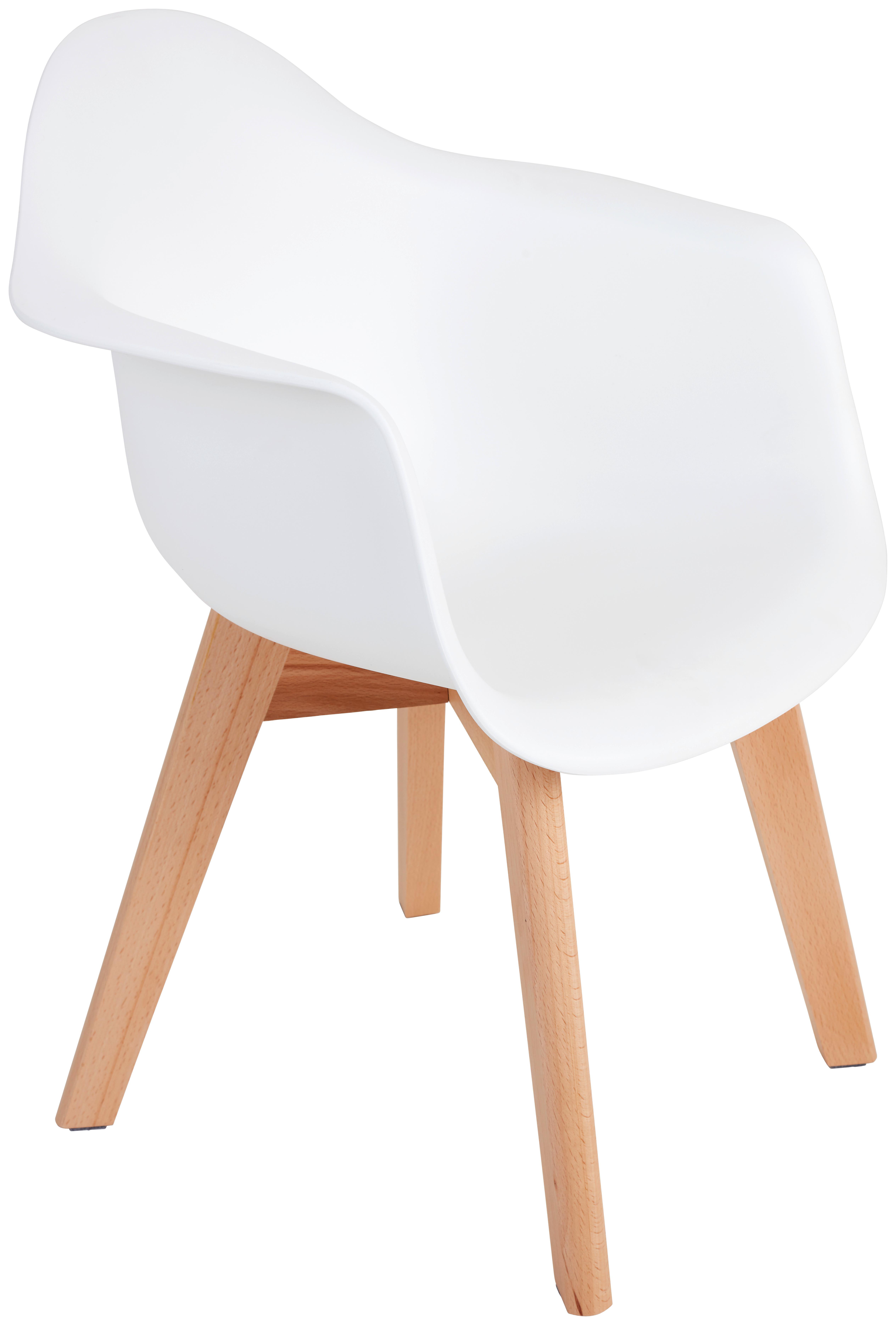 Dětská Židle Bambino - bílá/barvy buku, Moderní, dřevo/plast (42/57,5/30cm) - Ondega