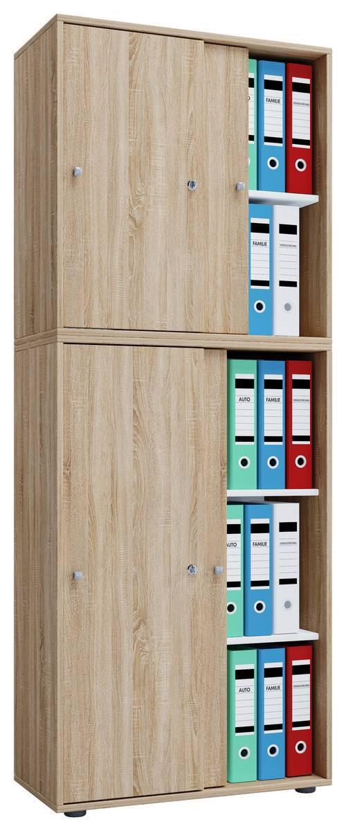 Aktenschrank versperrbar Lona XXL Eiche Dekor B 70 cm - Sonoma Eiche, Basics, Holzwerkstoff (70/183/37cm) - MID.YOU