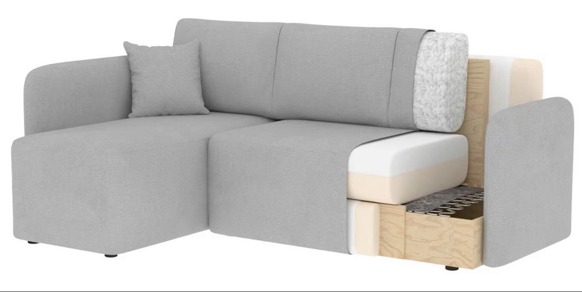 Ecksofa Hadson Beige S: 150x206 cm - Beige/Schwarz, Design, Textil (150/206cm) - MID.YOU