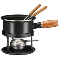 Fondueset Schwarz, 5-teilig - Schwarz, Trend, Metall - Mäser