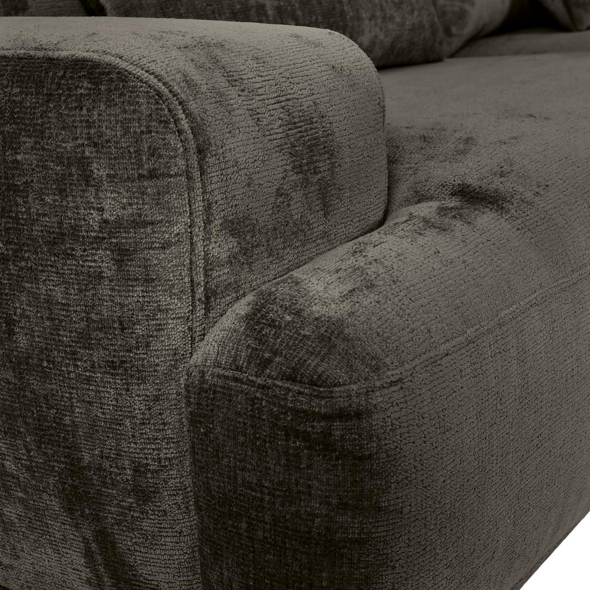 Bigsofa Mezino Dunkelgrau B: 282 cm - Dunkelgrau/Schwarz, KONVENTIONELL, Textil (282/73/115cm) - MID.YOU