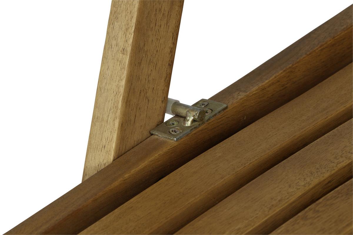 Bäderliege Paleros Echtholz Akazie Verstellbar - Akaziefarben, KONVENTIONELL, Holz (60/90/147cm) - Siena Garden