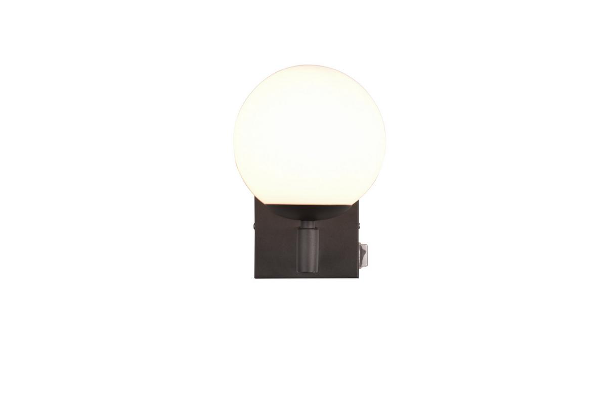 Badezimmer-Wandleuchte 284270132 Kula - Schwarz/Weiß, Design, Glas/Metall (14/20cm) - Trio Leuchten