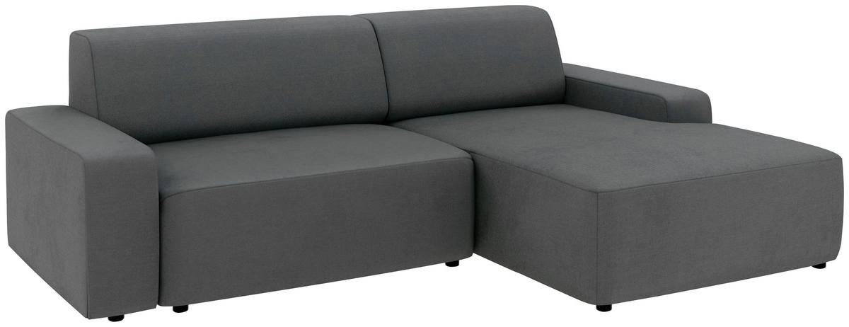 Ecksofa Wien, Anthrazit S: 246x162 cm - Anthrazit/Schwarz, MODERN, Textil (246/162cm) - Trendmanufaktur