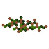 Moospaneel Grün Hellbraun B: 19 cm - Hellbraun/Grün, Basics, Naturmaterialien/Holz (19/22cm)