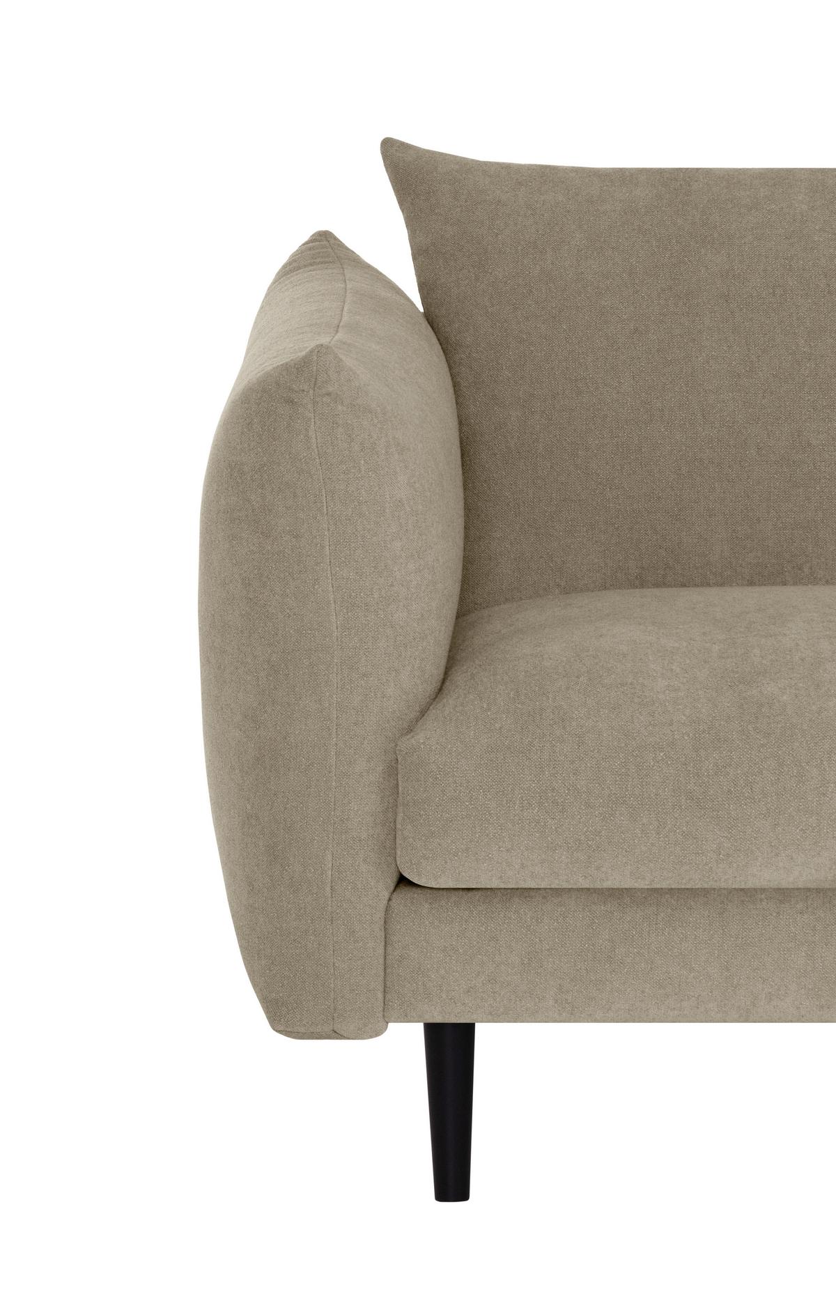 Einsitzer Mysholm B: 102 cm Beige - Beige/Schwarz, KONVENTIONELL, Textil (102/86/102cm) - MID.YOU