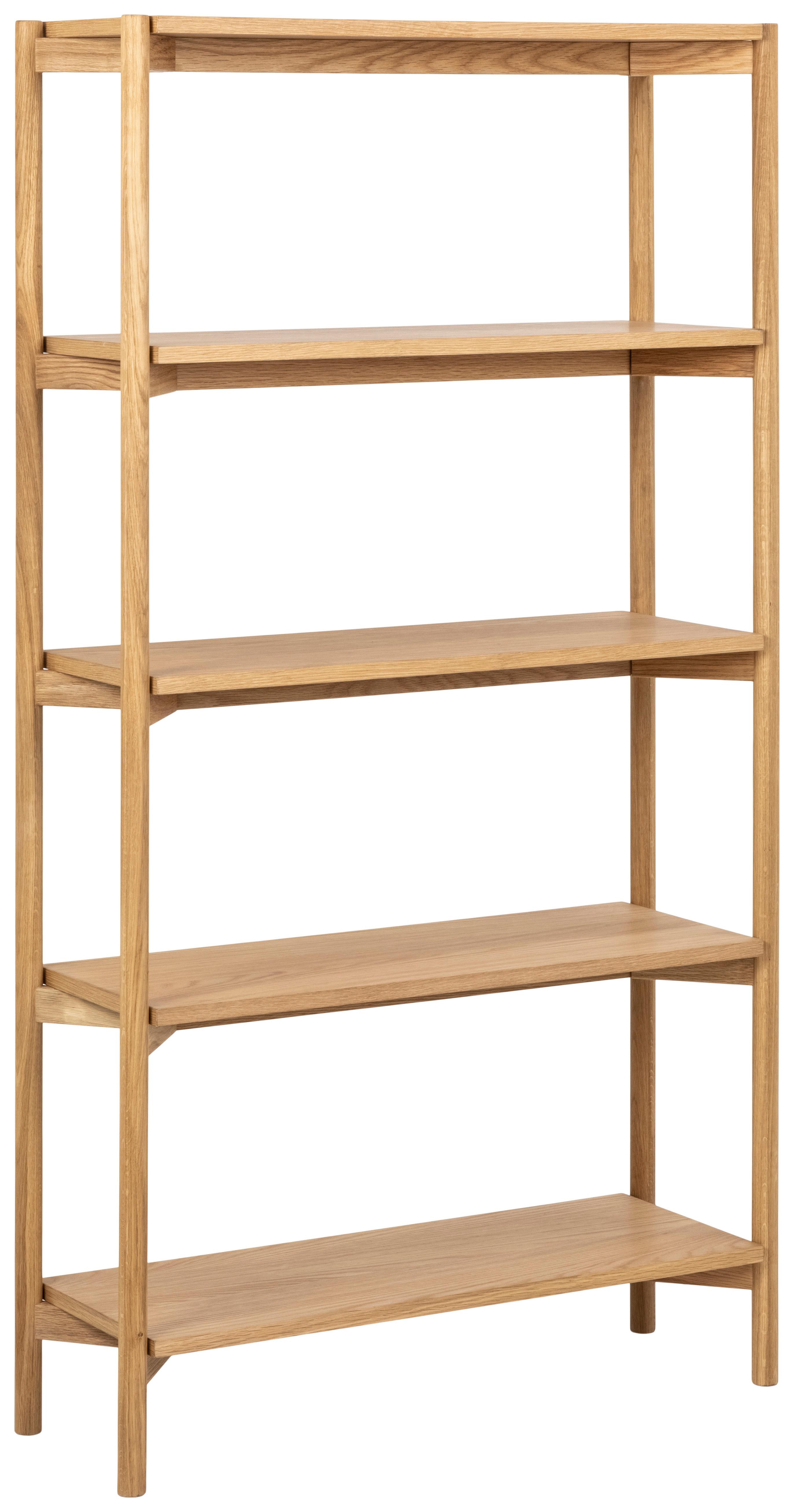 Regál BRAIDWOOD farby dubu - farba duba, Trend, drevo (86/160/30cm) - MID.YOU