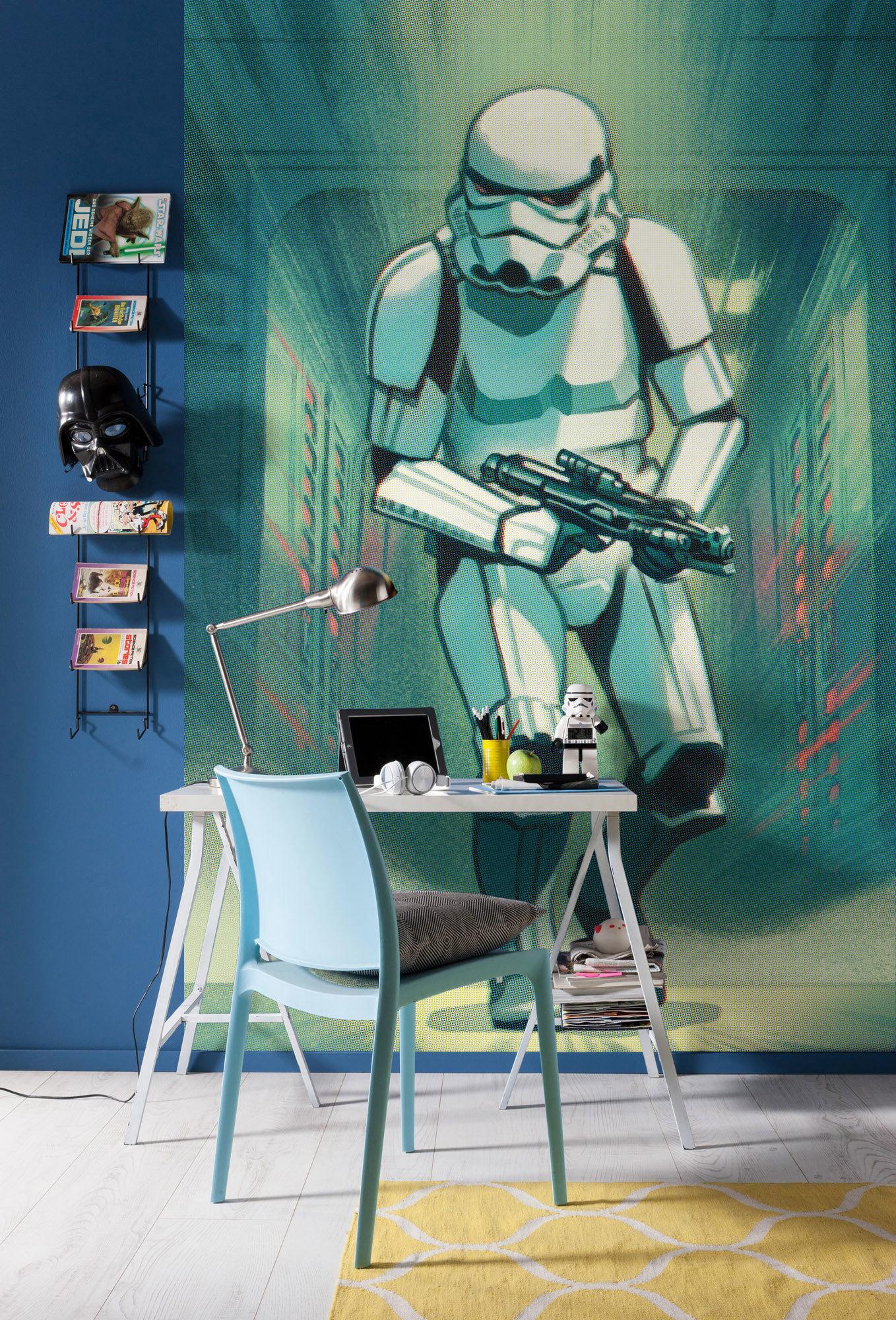 Fototapete Mandalorian Stormtrooper Print - Multicolor, Trend, Textil (200/280cm)