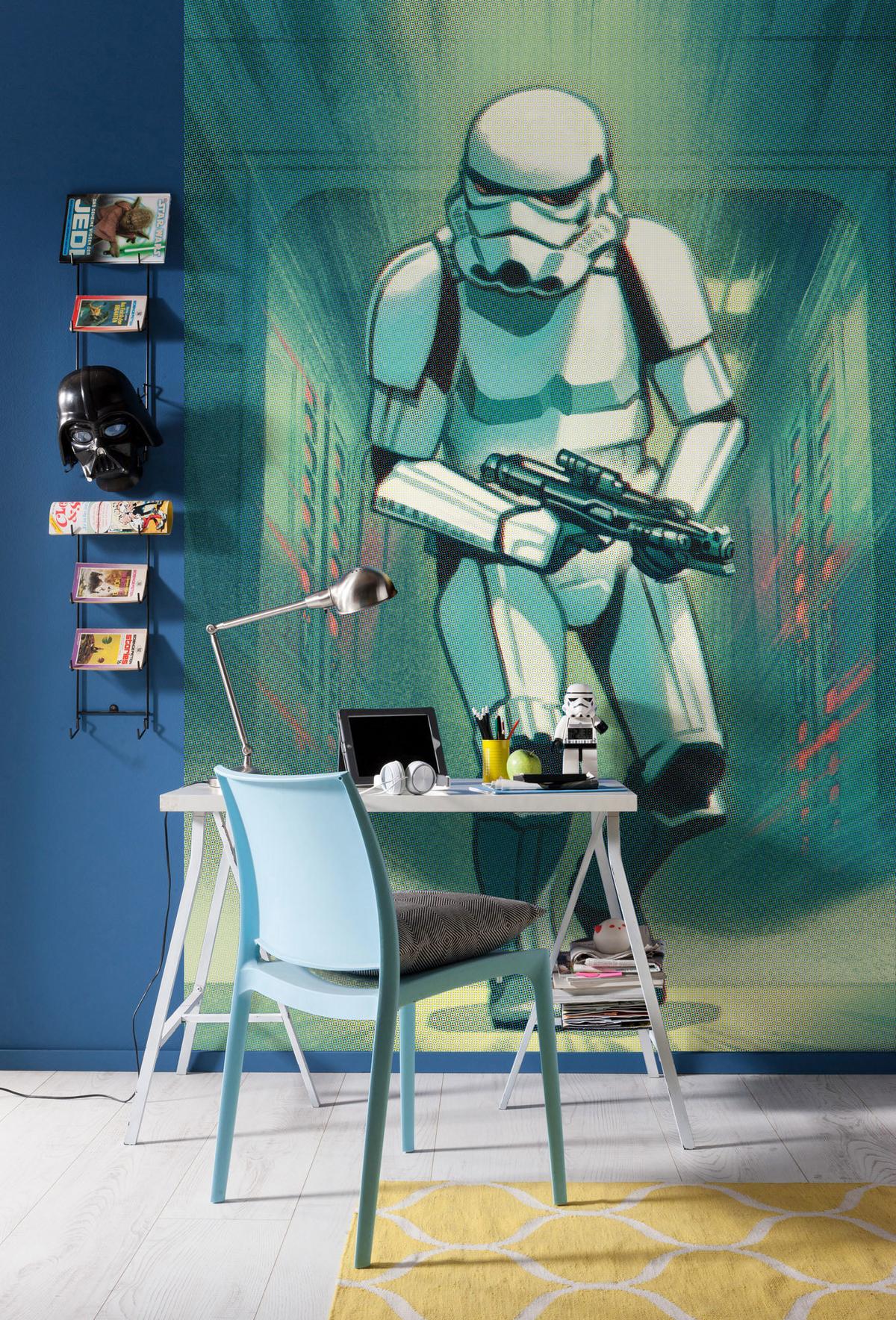 Fototapete Mandalorian Stormtrooper Print - Multicolor, Trend, Textil (200/280cm)