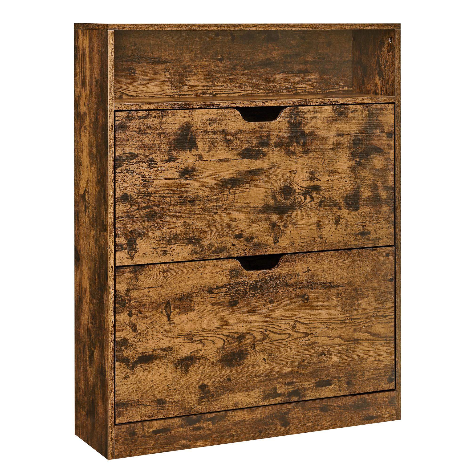 Schuhkipper Shoe Cabinet - Braun, MODERN, Holzwerkstoff (80/102/24cm) - MID.YOU