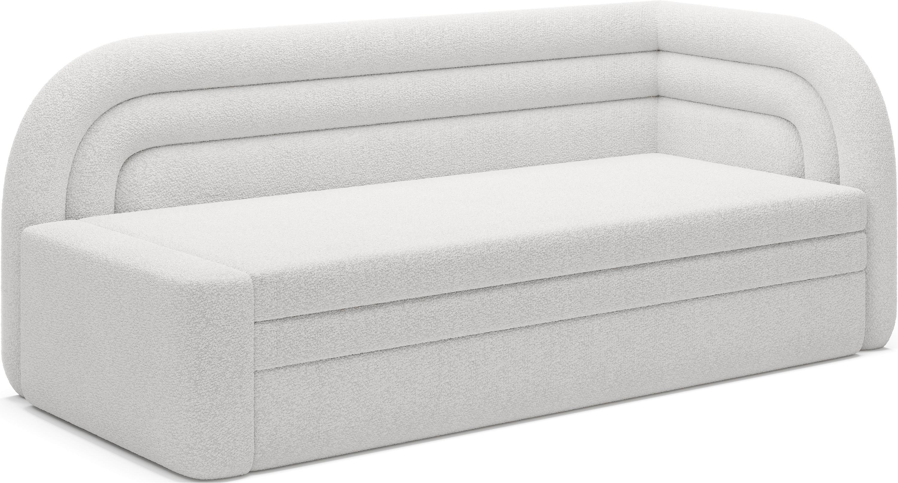 Récamiere Fabillo Weiß B: 223 Cm - Schwarz/Weiß, Design, Textil (223/80/86cm) - MID.YOU