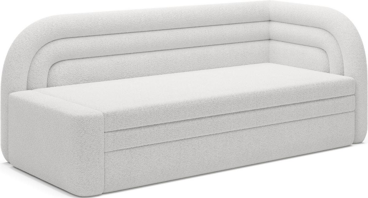 Récamiere Fabillo Weiß B: 223 Cm - Schwarz/Weiß, Design, Textil (223/80/86cm) - MID.YOU