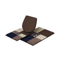 Bademattenset Roman 3er Set - Braun, Basics, Textil - Grund