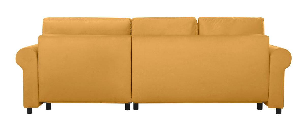 Ecksofa Arles, Gelb 40 S: 266x161 Cm - Gelb/Buchefarben, Design, Textil (266/161cm) - MID.YOU