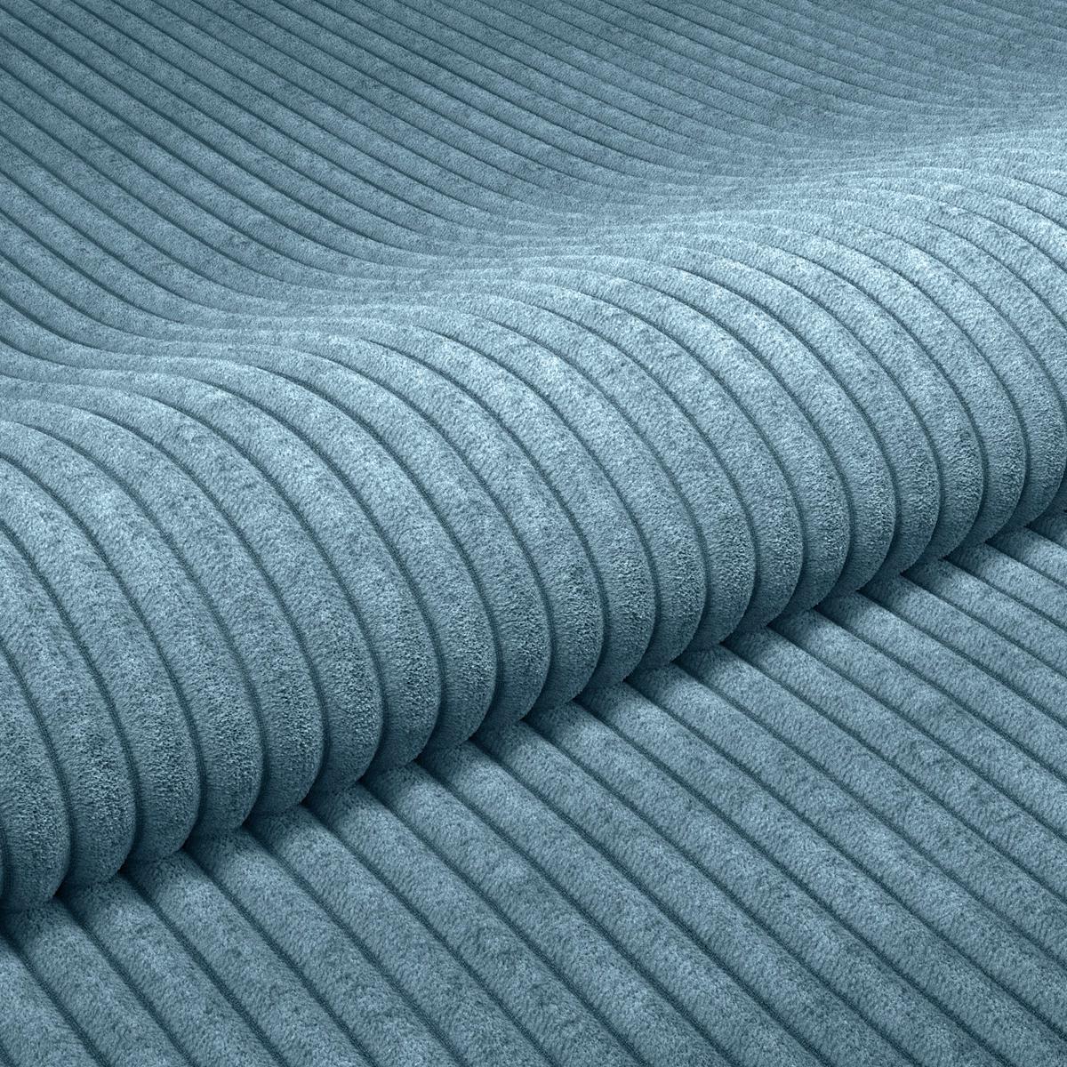 Ecksofa mit Bettkasten Cloud Hellblau Cord 290x178 cm - Hellblau, Trend, Textil (290/178cm)