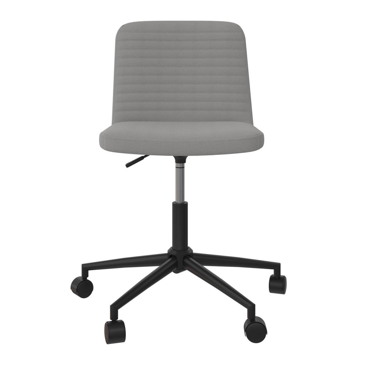 Drehstuhl Corey Grau B: 59 cm - Chromfarben/Schwarz, Design, Kunststoff/Textil (59/76/56cm) - MID.YOU