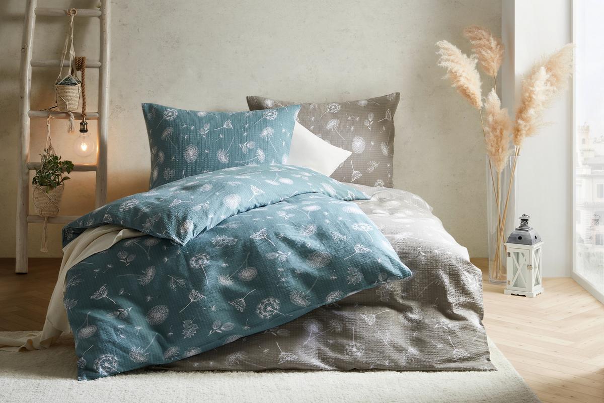 Posteľná bielizeň Pusteblume, 70/90 140/200cm - modrá, Konventionell, textil (140/200cm) - Modern Living