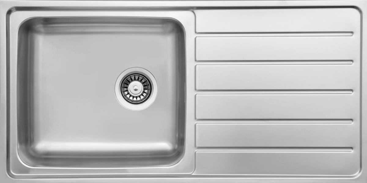 Spüle Line 60 - Edelstahlfarben, Basics, Metall (100/50/15cm) - HKT