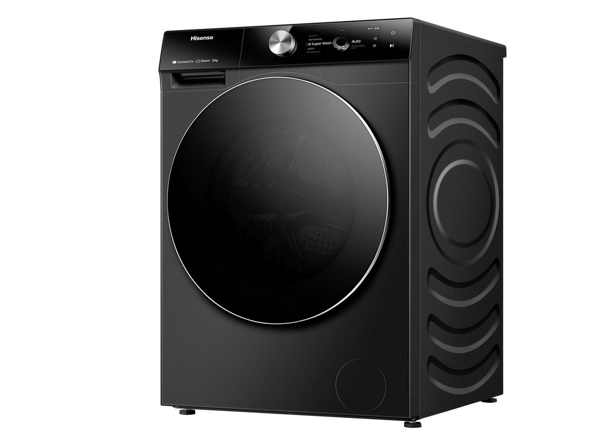 Waschmaschine Wf7s1247bb - Schwarz, Basics, Glas/Kunststoff (59,5/84,5/64cm) - Hisense